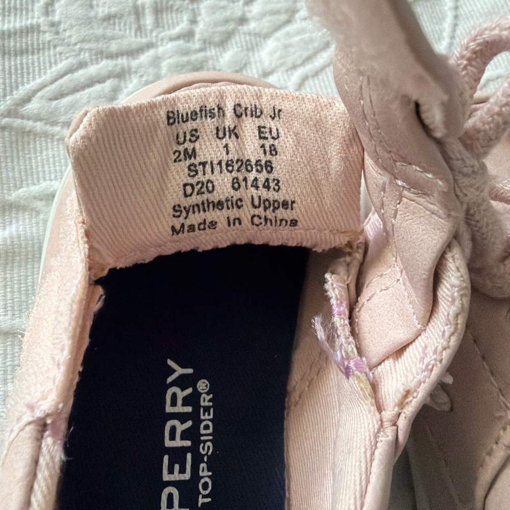 Sperry Kids Light Pink Moccasins boat shoes baby size 2 - Picture 6 of 6